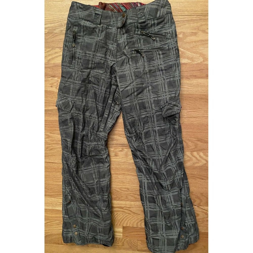 OBERMEYER Women's Waterproof Ski Snowboard Jayden Pant Gray Plaid Size 6